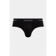 Calvin Klein 000NB4075A-Q6A, Hip Brief 3 pcs Modern Cotton, με μεταλλιζέ logo,  ΜΑΥΡΑ