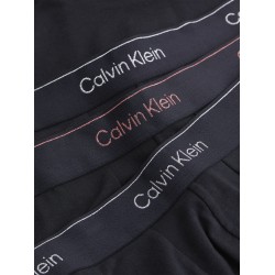 Calvin Klein 000NB4076A-Q6A, Low Rise Trunk 3 pcs Modern Cotton με Μεταλλιζέ logo,  ΜΑΥΡΑ