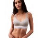 Calvin Klein 000QF7900E-P7A, Γυναικείο Αθλητικό Μπουστάκι Push Up με κούμπωμα, ΓΚΡΙ