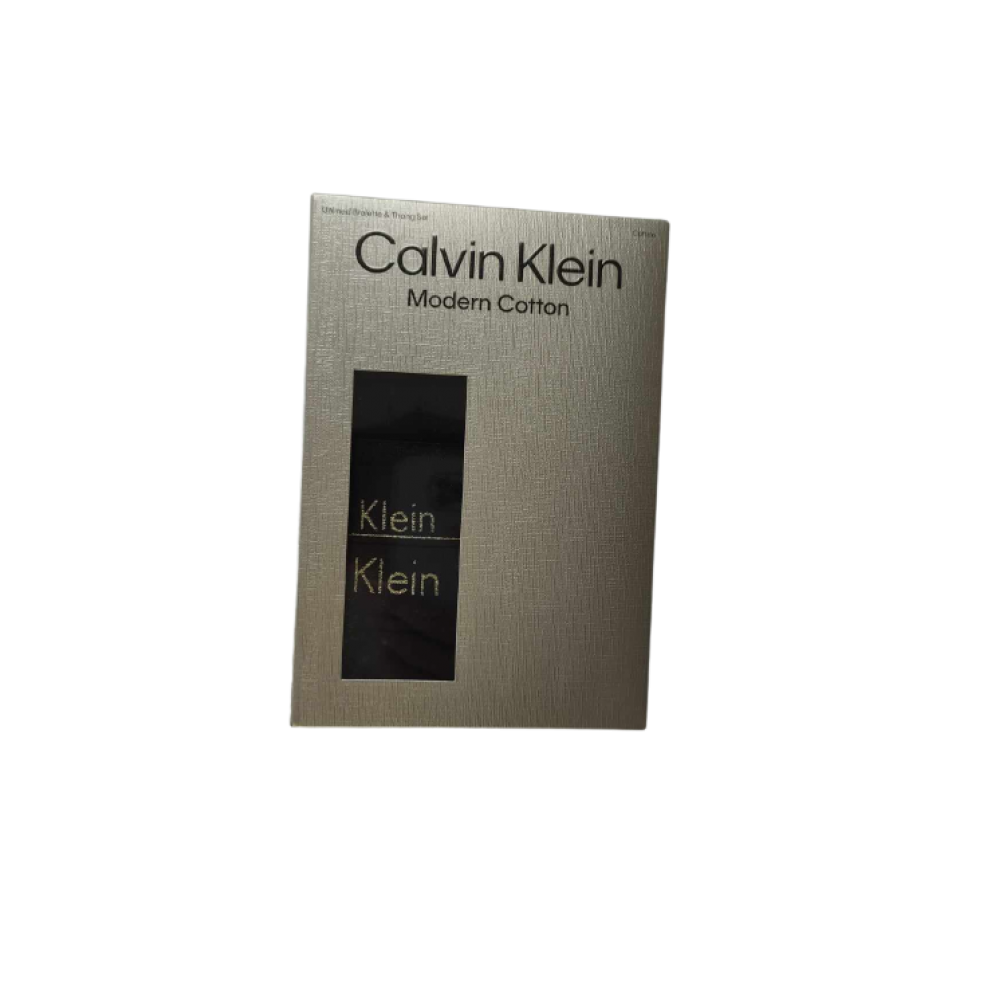 Calvin Klein 000QF8000E-UB1, Γυναικείο Σετ εσώρουχα με Κυλοτάκι String  , ΜΑΥΡΟ