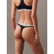 Calvin Klein Thong 3Pack 000QD5209E-UB1, Γυναικεία String Κυλοτάκια σετ 3 τεμ., ΜΑΥΡΟ