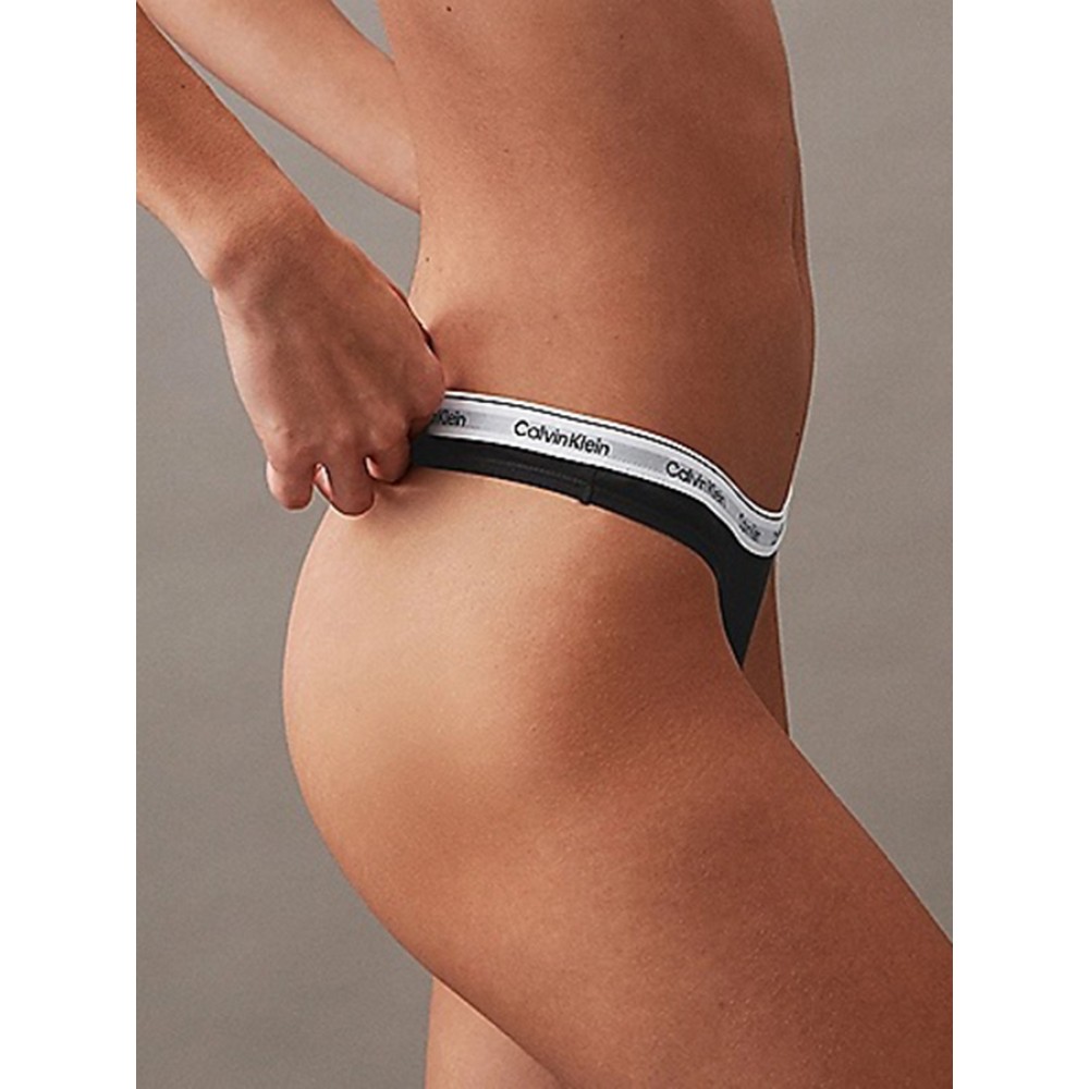 Calvin Klein Thong 3Pack 000QD5209E-UB1, Γυναικεία String Κυλοτάκια σετ 3 τεμ., ΜΑΥΡΟ