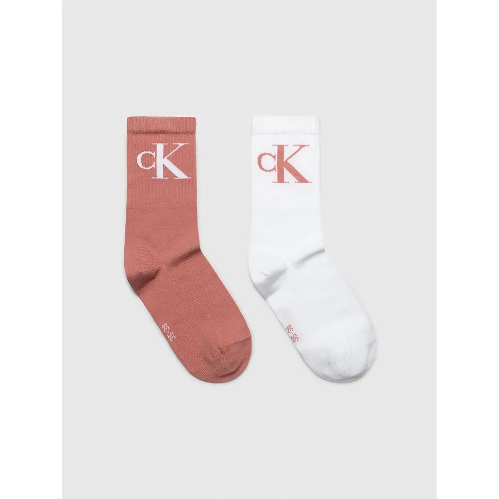 Calvin Klein Jeans 701228811-005 Γυναικείες αθλητικές κάλτσες CKJ Women Sock Monogram (Συσκ. 2 ζεύγη)