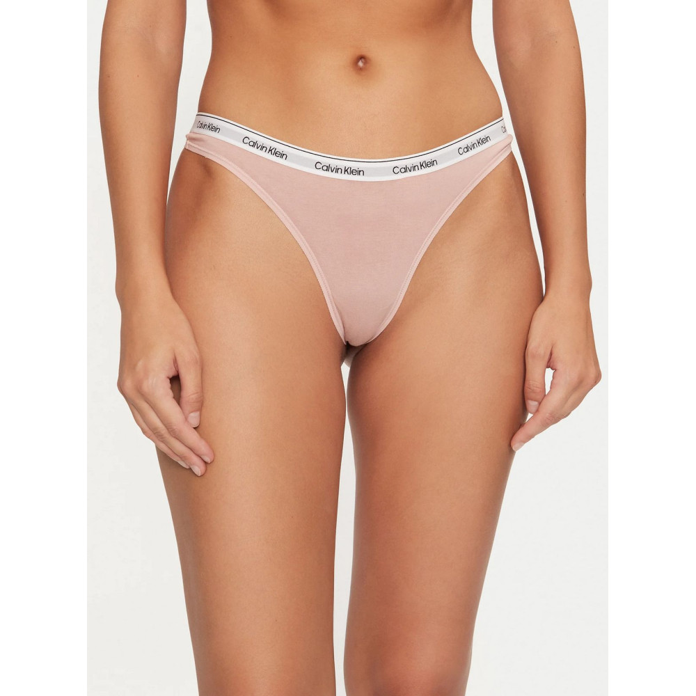 Calvin Klein Thong 3Pack 000QD5209E-PYT, Γυναικεία String Κυλοτάκια σετ 3 τεμ. MULTI COLOUR