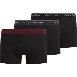 Calvin Klein 000NB4002A-PRU, Ανδρικά Μποξερ με άνοιγμα  COTTON CLASSIC TRUNK 3pcs, ΜΑΥΡΑ