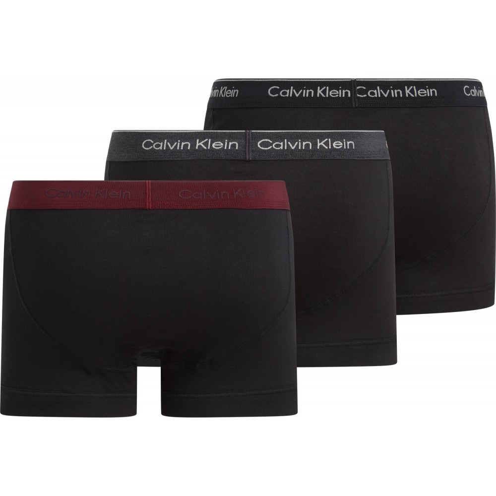 Calvin Klein 000NB4002A-PRU, Ανδρικά Μποξερ με άνοιγμα  COTTON CLASSIC TRUNK 3pcs, ΜΑΥΡΑ