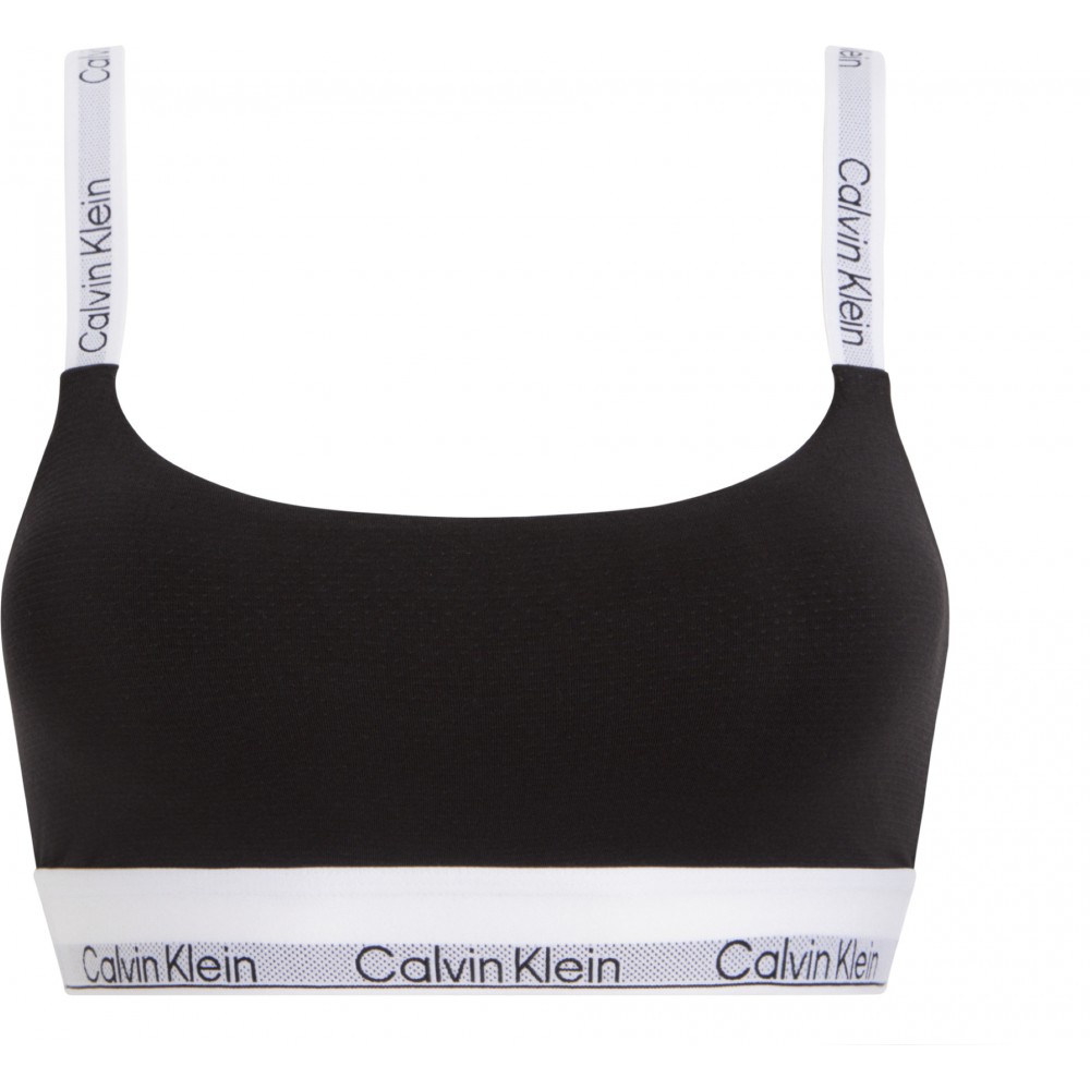 Calvin Klein 000QF7970E-UB1, Γυναικείο Αθλητικό Bralette Modern Air μες φαρδιά τιράντα, ΜΑΥΡΟ