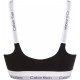 Calvin Klein 000QF7970E-UB1, Γυναικείο Αθλητικό Bralette Modern Air με φαρδιά τιράντα, ΜΑΥΡΟ