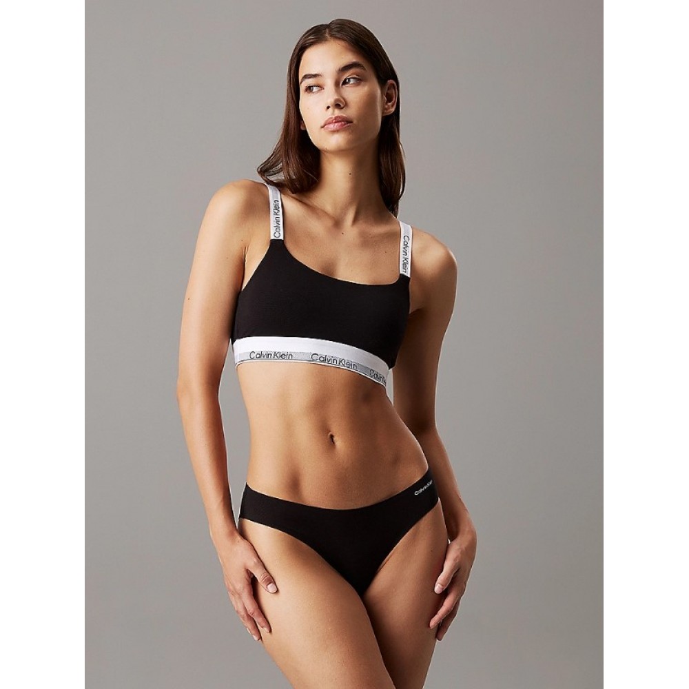 Calvin Klein 000QF7970E-UB1, Γυναικείο Αθλητικό Bralette Modern Air μες φαρδιά τιράντα, ΜΑΥΡΟ