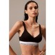 Calvin Klein 000QF7900E-UB1, Γυναικείο Αθλητικό Μπουστάκι Push Up με κούμπωμα, ΜΑΥΡΟ