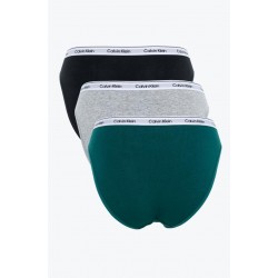 Calvin Klein  Bikini  3Pack 000QD5207E-31U, Γυναικεία βαμβακερά Κυλοτάκια σετ 3 τεμ. Black, Grey Heather, Turf