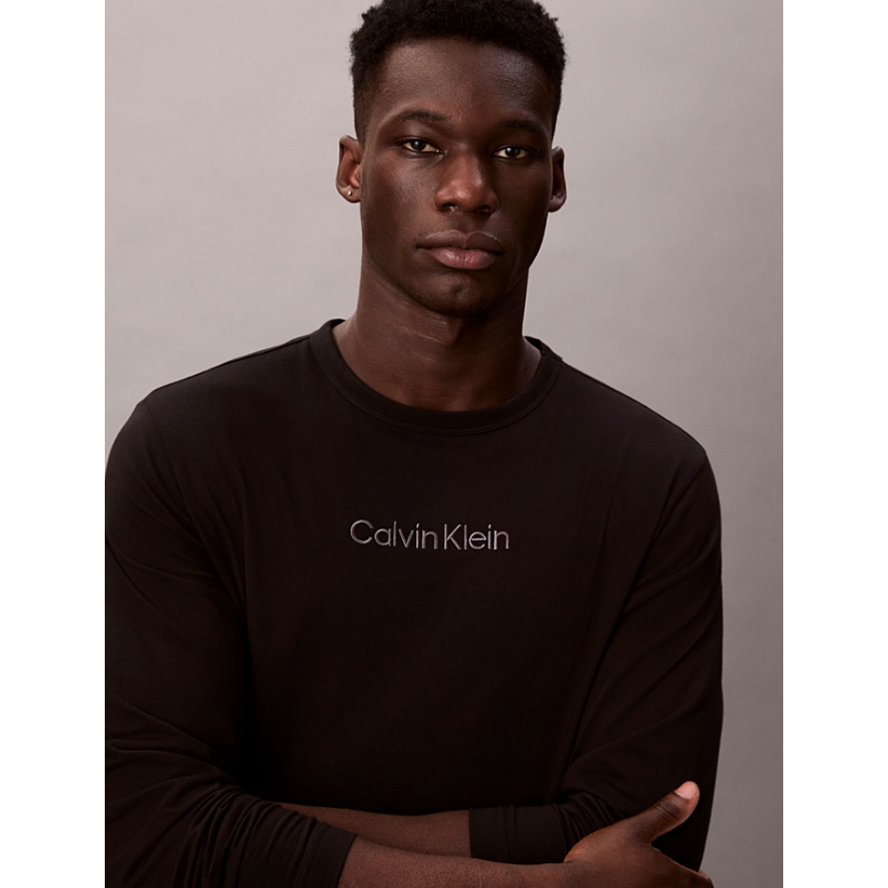 Calvin Klein LV00NM2956-33F, Ανδρική Πυτζάμα Βαμβακερή με μπορντό παντελόνι, ΜΑΥΡΟ Calvin Klein LV00NM2956-33F, Ανδρική Πυτζάμα Βαμβακερή με μπορντό παντελόνι, ΜΑΥΡΟ