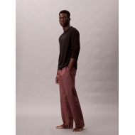 Calvin Klein LV00NM2956-33F, Ανδρική Πυτζάμα Βαμβακερή με μπορντό παντελόνι, ΜΑΥΡΟ