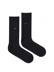 Calvin Klein 701235969-001, Ανδρικές Κάλτσες CK MEN'S SOCKS  GRID 2 ζεύγη, ΜΑΥΡΟ