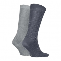 Calvin Klein 701235969-002, Ανδρικές Κάλτσες CK MEN'S SOCKS  GRID 2 ζεύγη, ΓΚΡΙ ΣΚΟΥΡΟ