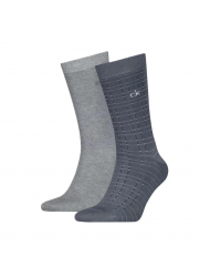 Calvin Klein 701235969-002, Ανδρικές Κάλτσες CK MEN'S SOCKS  GRID 2 ζεύγη, ΓΚΡΙ ΣΚΟΥΡΟ