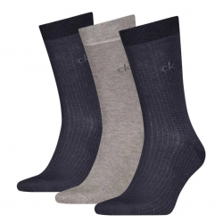 Calvin Klein 701235981-002, CK MEN SOCK 3 pcs GIFTBOX DROPNEEDLE, ΓΚΡΙ