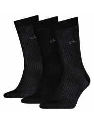 Calvin Klein 701235981-001, CK MEN SOCK 3 pcs GIFTBOX DROPNEEDLE, ΜΑΥΡΟ