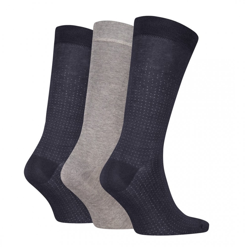 Calvin Klein 701235981-002, CK MEN SOCK 3 pcs GIFTBOX DROPNEEDLE, ΓΚΡΙ