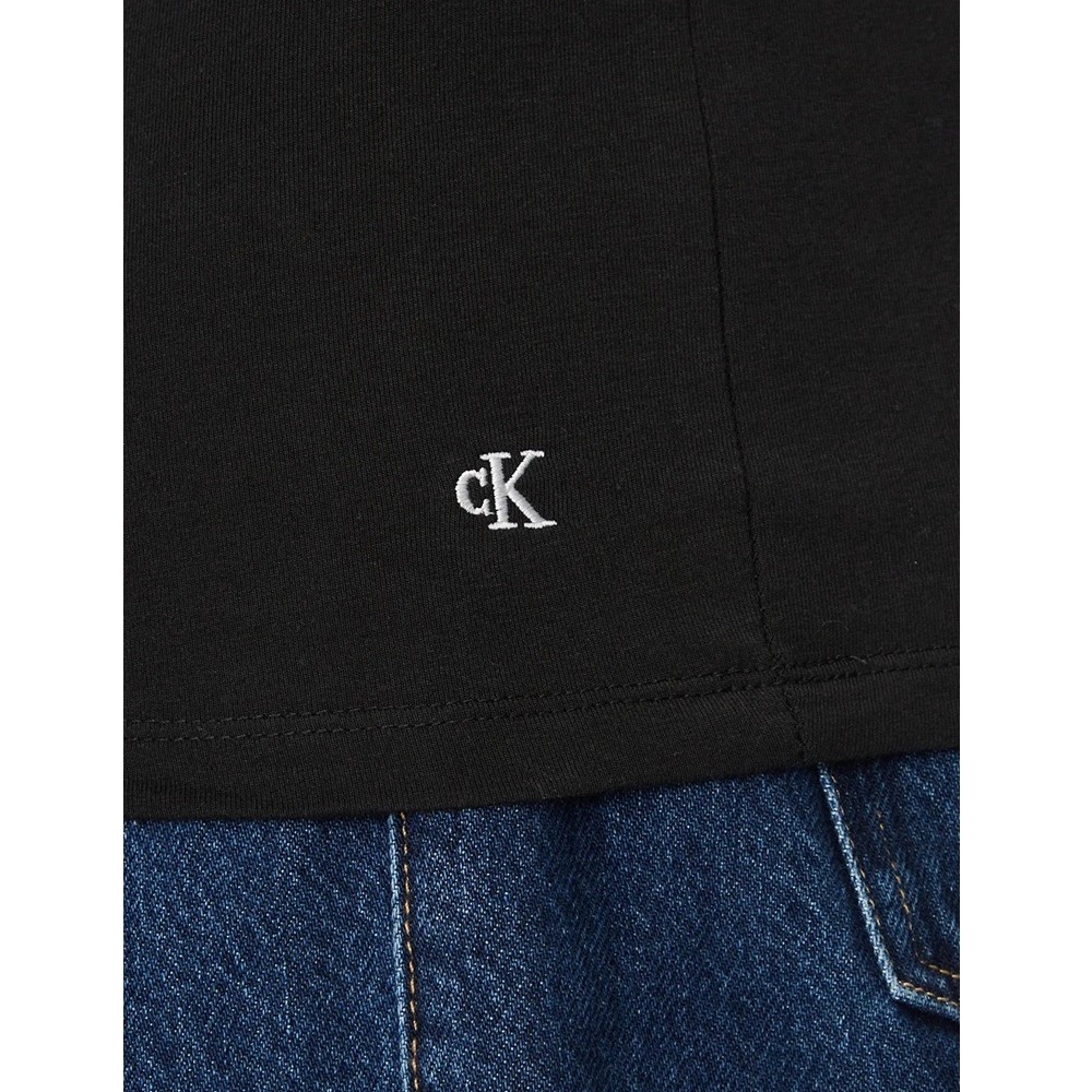 Calvin Klein LV00NB4185-UB1,  S/S Crew Neck 3pk, Ανδρικές Φανέλες Κοντό Μανίκι 3 τεμ.  ΜΑΥΡΟ