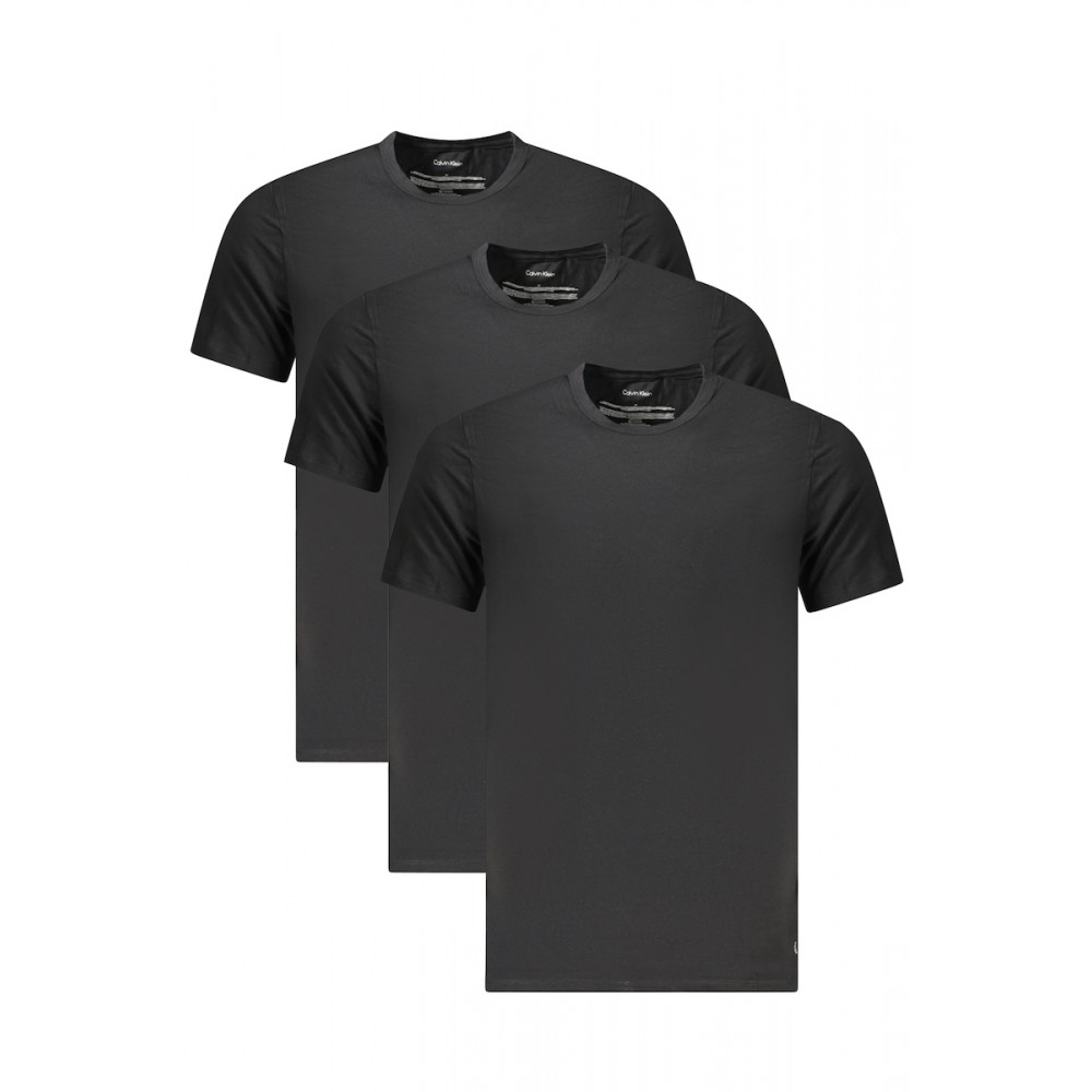 Calvin Klein LV00NB4185-UB1,  S/S Crew Neck 3pk, Ανδρικές Φανέλες Κοντό Μανίκι 3 τεμ.  ΜΑΥΡΟ