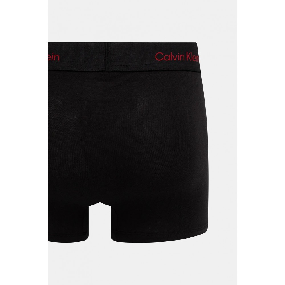 Calvin Klein Trunk LV00NB4476-3U4 3pack, Ανδρικά Μπόξερ Βαμβακερά, ΜΠΟΡΝΤΟ