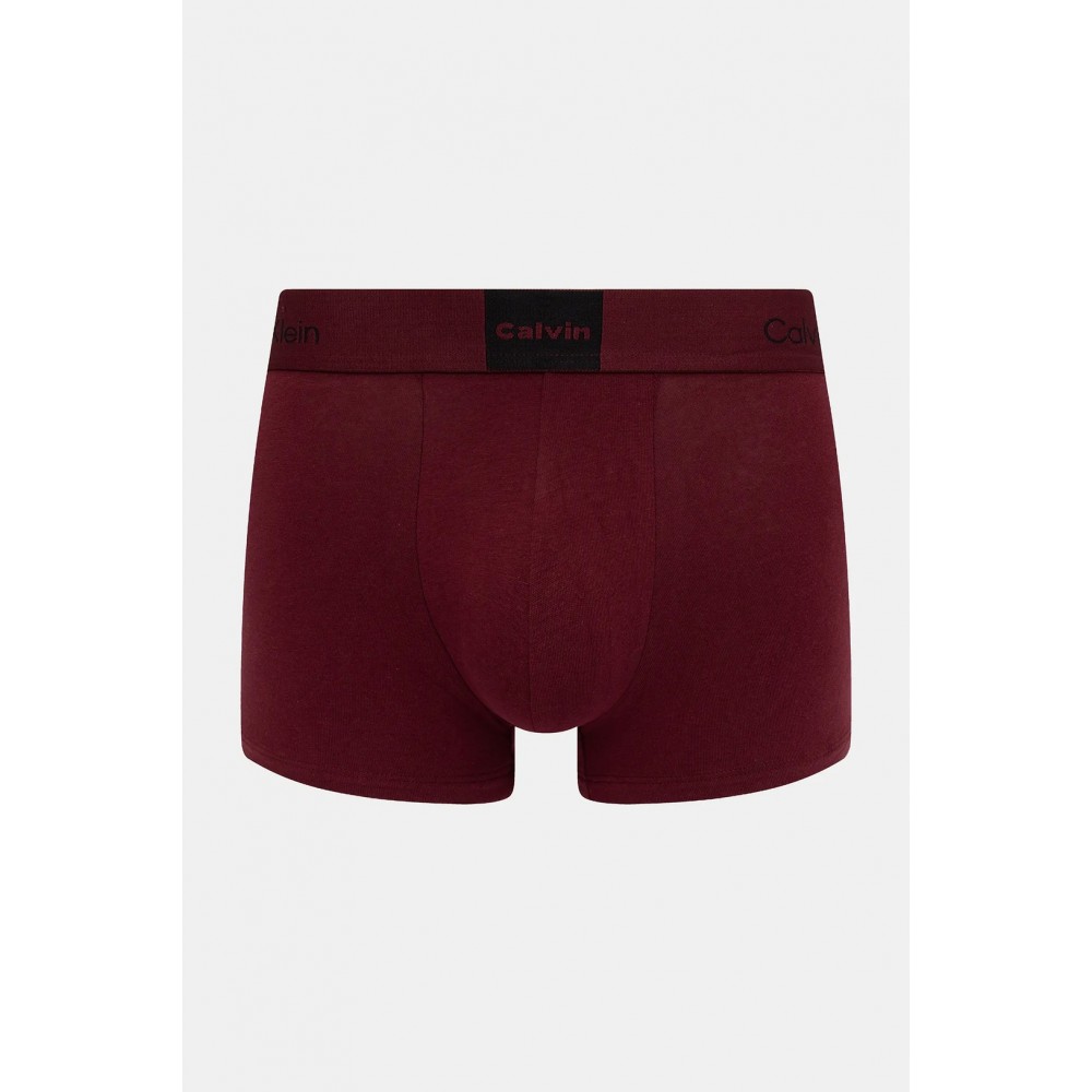 Calvin Klein Trunk LV00NB4476-3U4 3pack, Ανδρικά Μπόξερ Βαμβακερά, ΜΠΟΡΝΤΟ