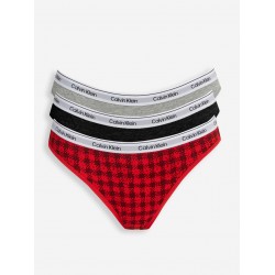 Calvin Klein  Bikini  3Pack 000QD5207E-31W, Γυναικεία βαμβακερά Κυλοτάκια σετ 3 τεμ. MULTI COLOR
