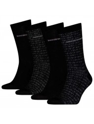 Calvin Klein 701235980-001, CK MEN SOCK 4pcs GIFTBOX AOP, Ανδρικές Κάλτσες 4 ζεύγη, ΜΑΥΡΟ