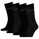 Calvin Klein 701235980-001, CK MEN SOCK 4pcs GIFTBOX AOP, Ανδρικές Κάλτσες 4 ζεύγη, ΜΑΥΡΟ