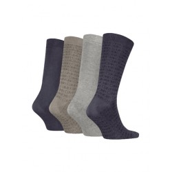 Calvin Klein 701235980-002, CK MEN SOCK 4pcs GIFTBOX AOP, Ανδρικές Κάλτσες 4 ζεύγη, ΓΚΡΙ