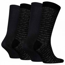 Calvin Klein 701235980-001, CK MEN SOCK 4pcs GIFTBOX AOP, Ανδρικές Κάλτσες 4 ζεύγη, ΜΑΥΡΟ