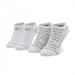 Calvin Klein Γυναικείες Κάλτσες 701218779-002  Set 2 ζευγάρια  για sneakers με print, ΑΣΠΡΟ