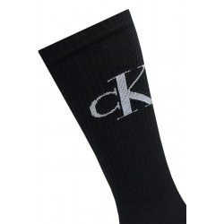 Calvin Klein 701228802-001, Ανδρικές Κάλτσες 2pack Monogram Αθλητικές Με Πετσέτα , ΜΑΥΡΟ