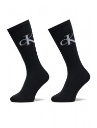 Calvin Klein 701228802-001, Ανδρικές Κάλτσες 2pack Monogram Αθλητικές Με Πετσέτα , ΜΑΥΡΟ