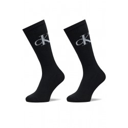 Calvin Klein 701228802-001, Ανδρικές Κάλτσες 2pack Monogram Αθλητικές Με Πετσέτα , ΜΑΥΡΟ