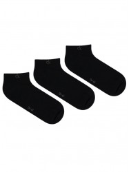 Calvin Klein 701234366-001, Unisex Κάλτσες Set 3 ζευγάρια με logo για sneakers, ΜΑΥΡΑ