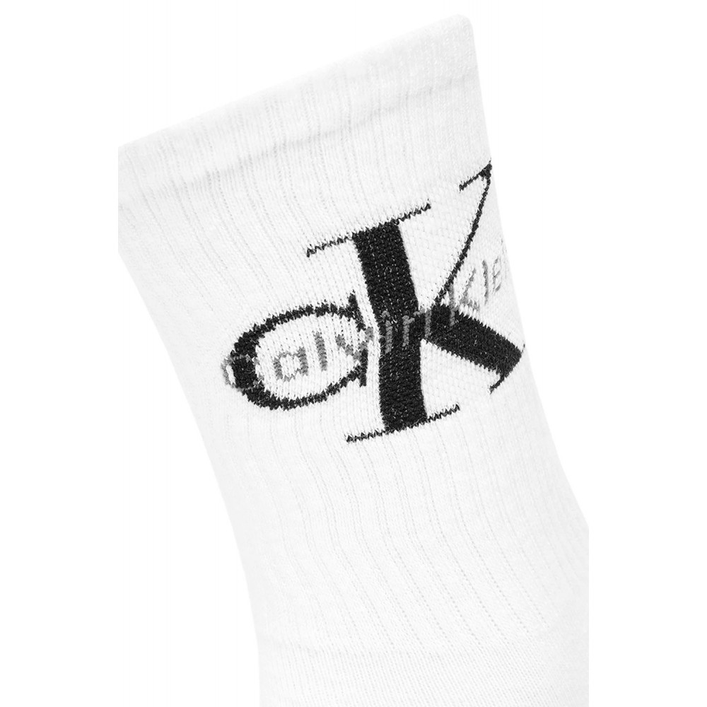 Calvin Klein Jeans 701235384-001, CKJ WOMEN SOCK 4pcs GIFT BOX MONOLOGO, ΑΣΠΡΟ-ΜΑΥΡΟ