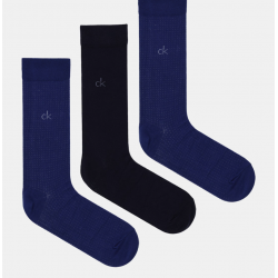 Calvin Klein 701235981-003, CK MEN SOCK 3 pcs GIFTBOX DROPNEEDLE,  ΜΠΛΕ ΣΚΟΥΡΟ