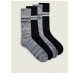Calvin Klein 701235983-001, CK MEN SOCK 4 pcs GIFTBOX STRIPE LOGO, ΜΑΥΡΟ