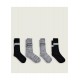 Calvin Klein 701235983-001, CK MEN SOCK 4 pcs GIFTBOX STRIPE LOGO, ΜΑΥΡΟ