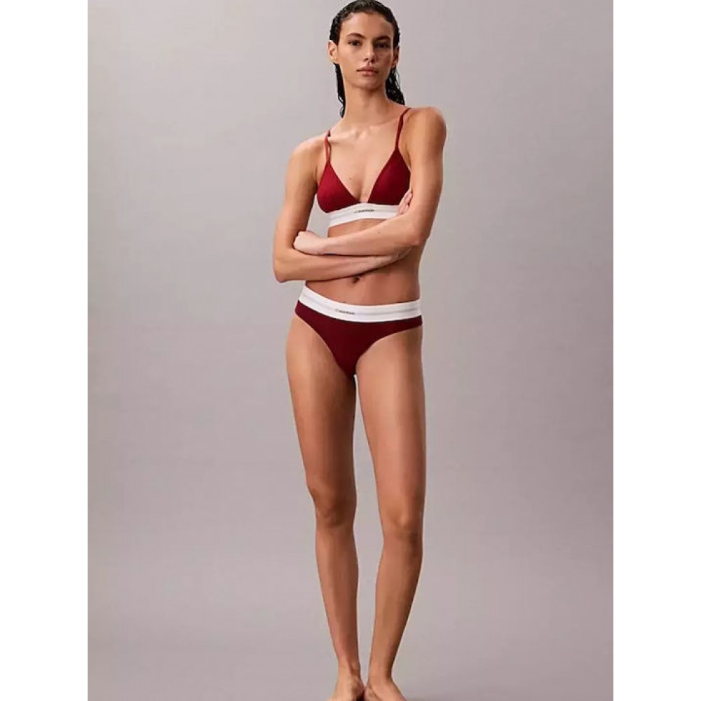 Calvin Klein LV00QF8023-AF8, Γυναικείο βαμβακερό Κυλοτάκι Thong RIB, ΜΠΟΡΝΤΟ Calvin Klein LV00QF8023-AF8, Γυναικείο βαμβακερό Κυλοτάκι Thong RIB, ΜΠΟΡΝΤΟ