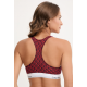 Calvin Klein LV00QF8493-ZIJ Unlined Bralette με logo και αθλητική πλάτη, DARK BERRY