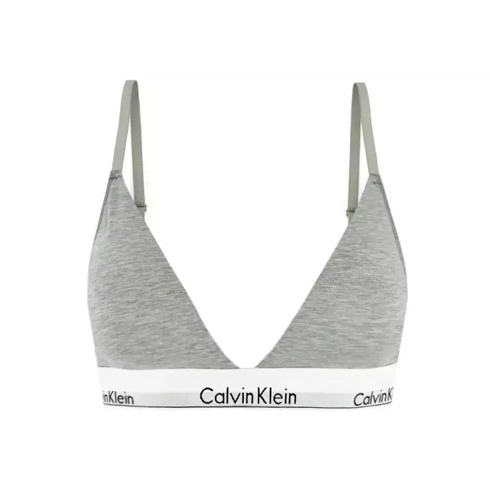 Calvin Klein Light Lined Bralette LV00QF8498-P7A Icon Cotton Modal, ΓΚΡΙ