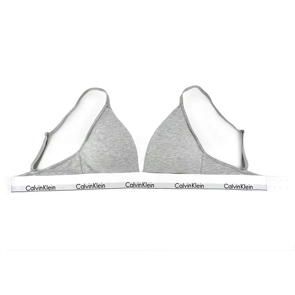 Calvin Klein Light Lined Bralette LV00QF8498-P7A Icon Cotton Modal, ΓΚΡΙ