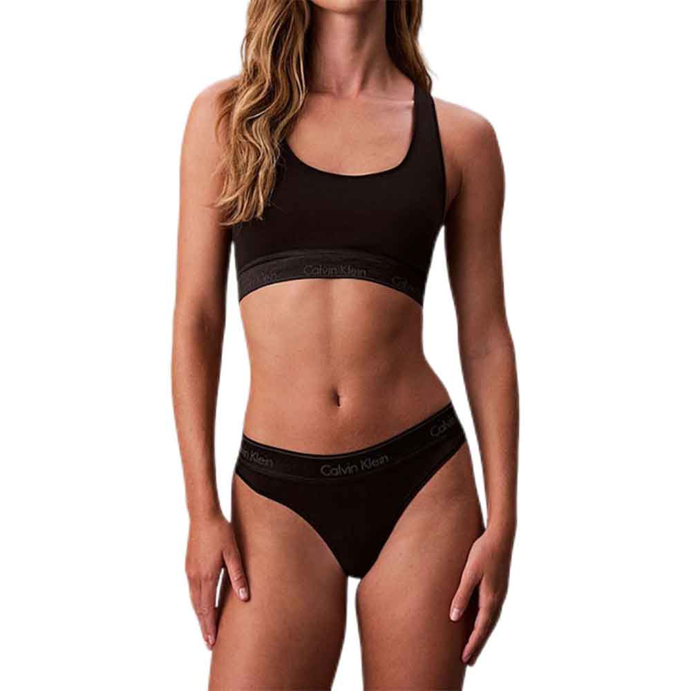 Calvin Klein LV00QF8549-UB1, Thong Icon Cotton Modal Limited Edition, ΜΑΥΡΟ Calvin Klein LV00QF8549-UB1, Thong Icon Cotton Modal Limited Edition, ΜΑΥΡΟ