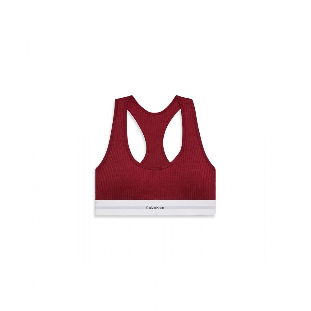 Calvin Klein LV00QF8018-AF8, Modal Rib Lightly Lined  Bralette, ΜΠΟΡΝΤΟ