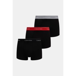 Calvin Klein Low Rise Trunk LV00NB4389-0AZ 3pack, Ανδρικά Μπόξερ Black w/ Adrenaline Rush WB/Bl