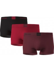 Calvin Klein Trunk LV00NB4476-3U4 3pack, Ανδρικά Μπόξερ Βαμβακερά, ΜΠΟΡΝΤΟ