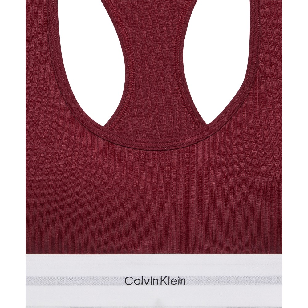 Calvin Klein LV00QF8018-AF8, Modal Rib Lightly Lined  Bralette, ΜΠΟΡΝΤΟ